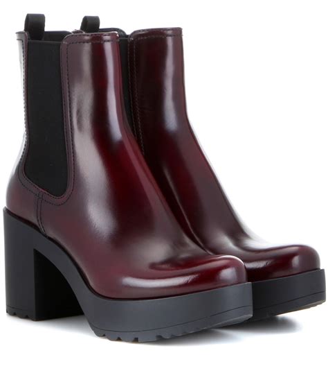 prada red combat boots|prada chelsea boots women's.